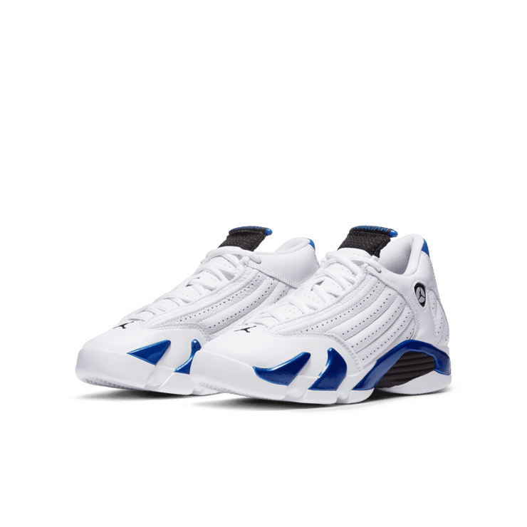 Air Jordan 14 Retro White Hyper Royal (GS) Angle 2