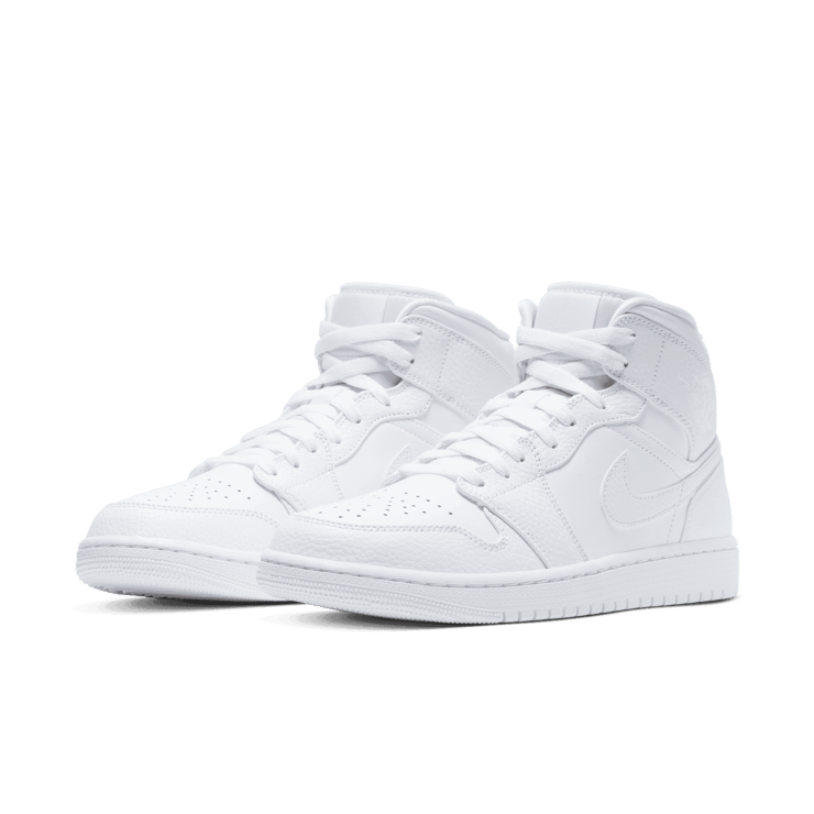 Jordan 1 Mid Triple White Angle 2