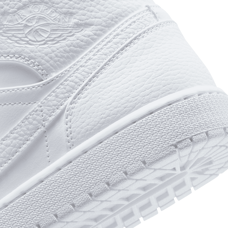 Jordan 1 Mid Triple White Angle 5