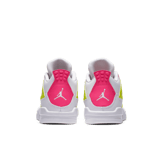 Air Jordan 4 Retro White Lemon Pink (PS) Angle 3