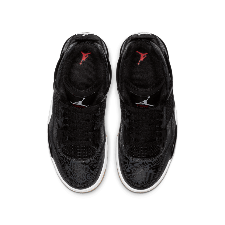 Air Jordan 4 Retro Laser Black Gum (GS) Angle 1