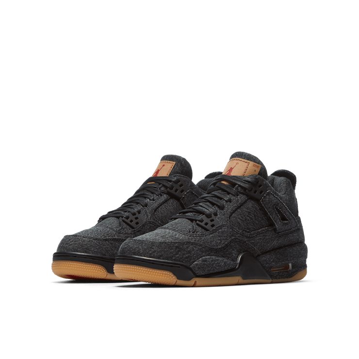 Air Jordan 4 Retro Levi's Black (GS) (Levi's Tag) Angle 2