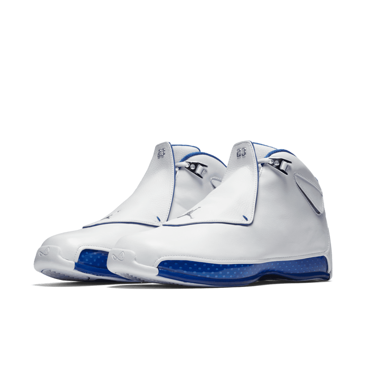 Air Jordan 18 Retro White Sport Royal Angle 2