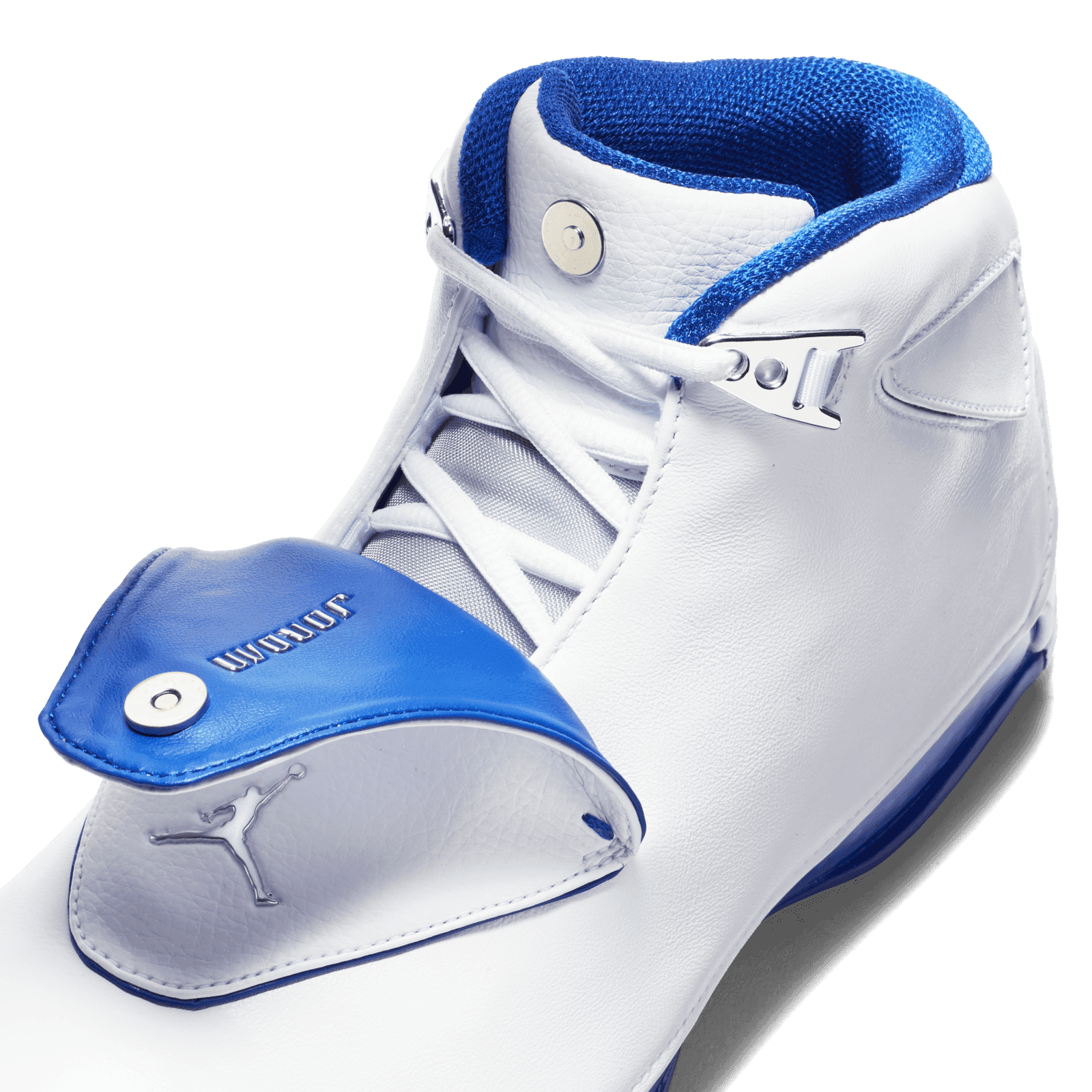 white blue jordan 18