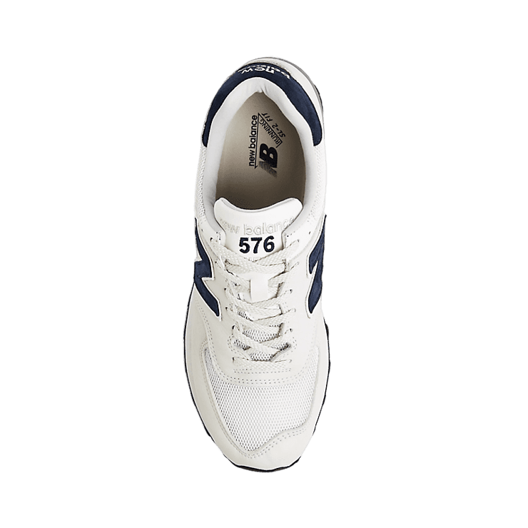 New Balance 576 Made in UK White Mood Indigo Angle 1
