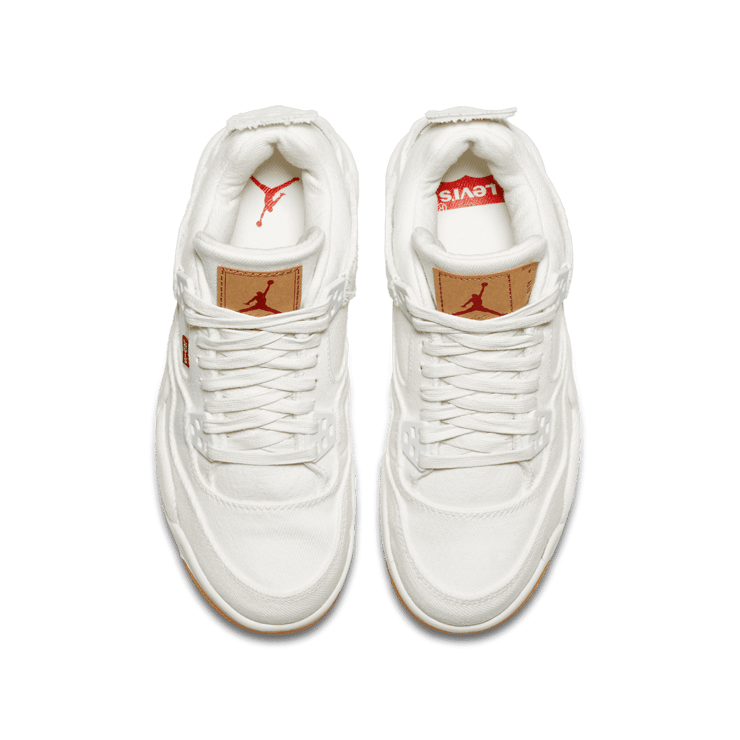Air Jordan 4 Retro Levi's White (GS) (Levi's Tag) Angle 1