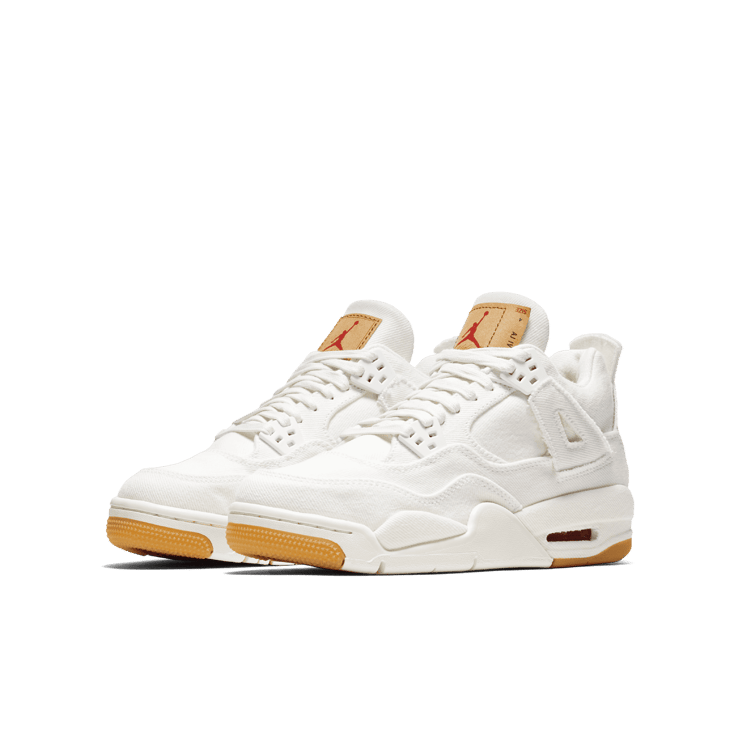 Air Jordan 4 Retro Levi's White (GS) (Levi's Tag) Angle 2