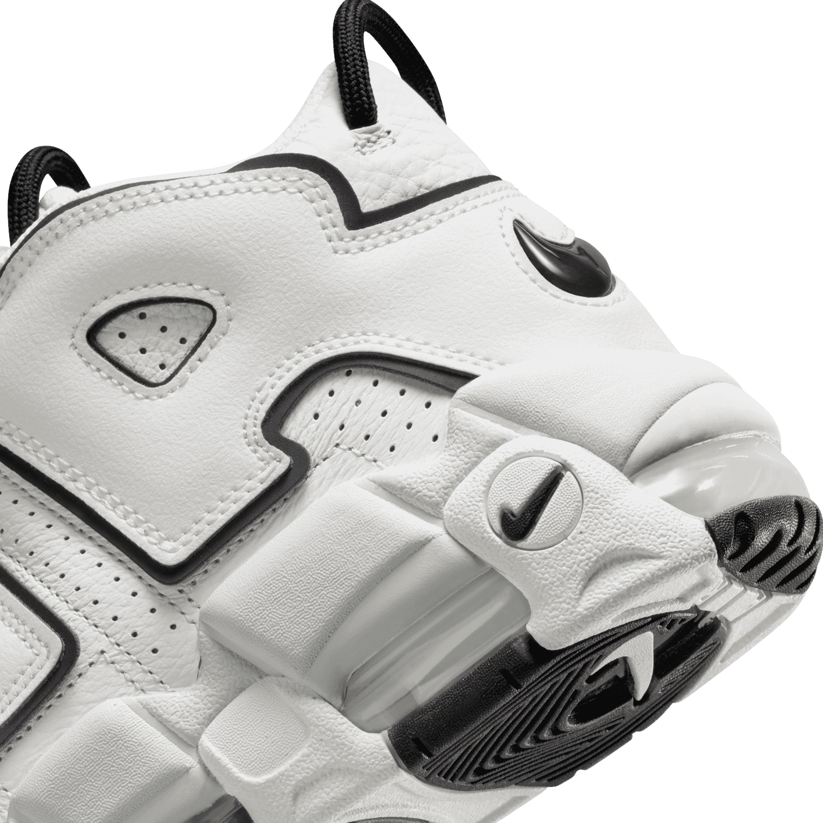 nike uptempo 96 white and black