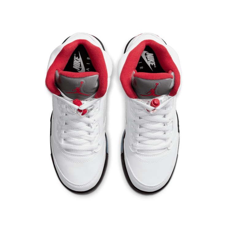 Air Jordan 5 Retro Fire Red Silver Tongue (2020) (GS) Angle 1