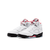 Air Jordan 5 Retro Fire Red Silver Tongue (2020) (GS) Angle 2