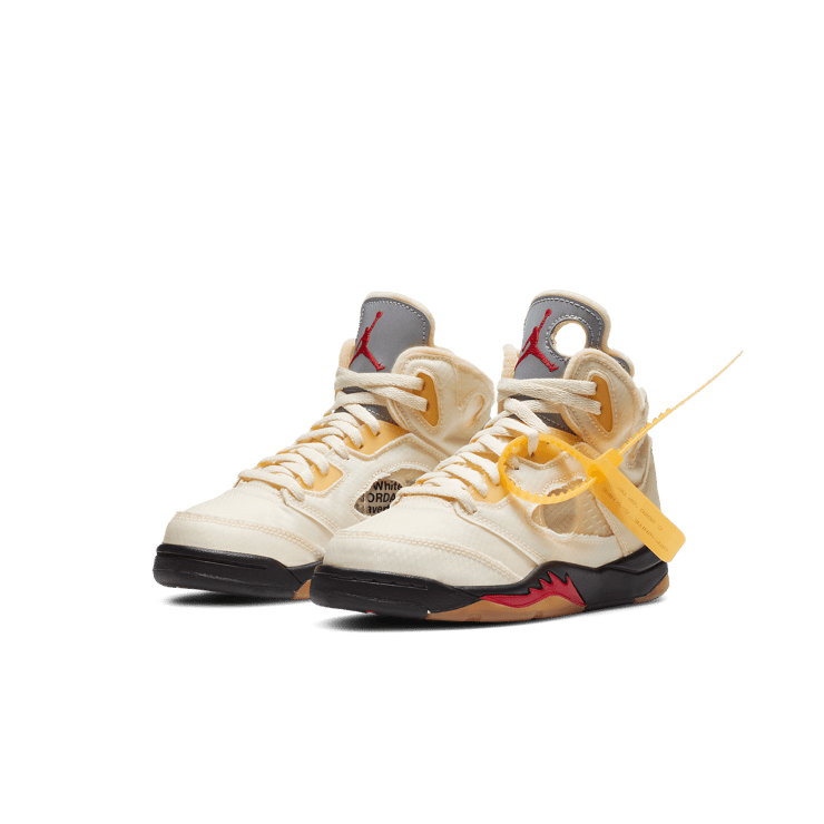 Air Jordan 5 Retro Off-White Sail (PS) Angle 2