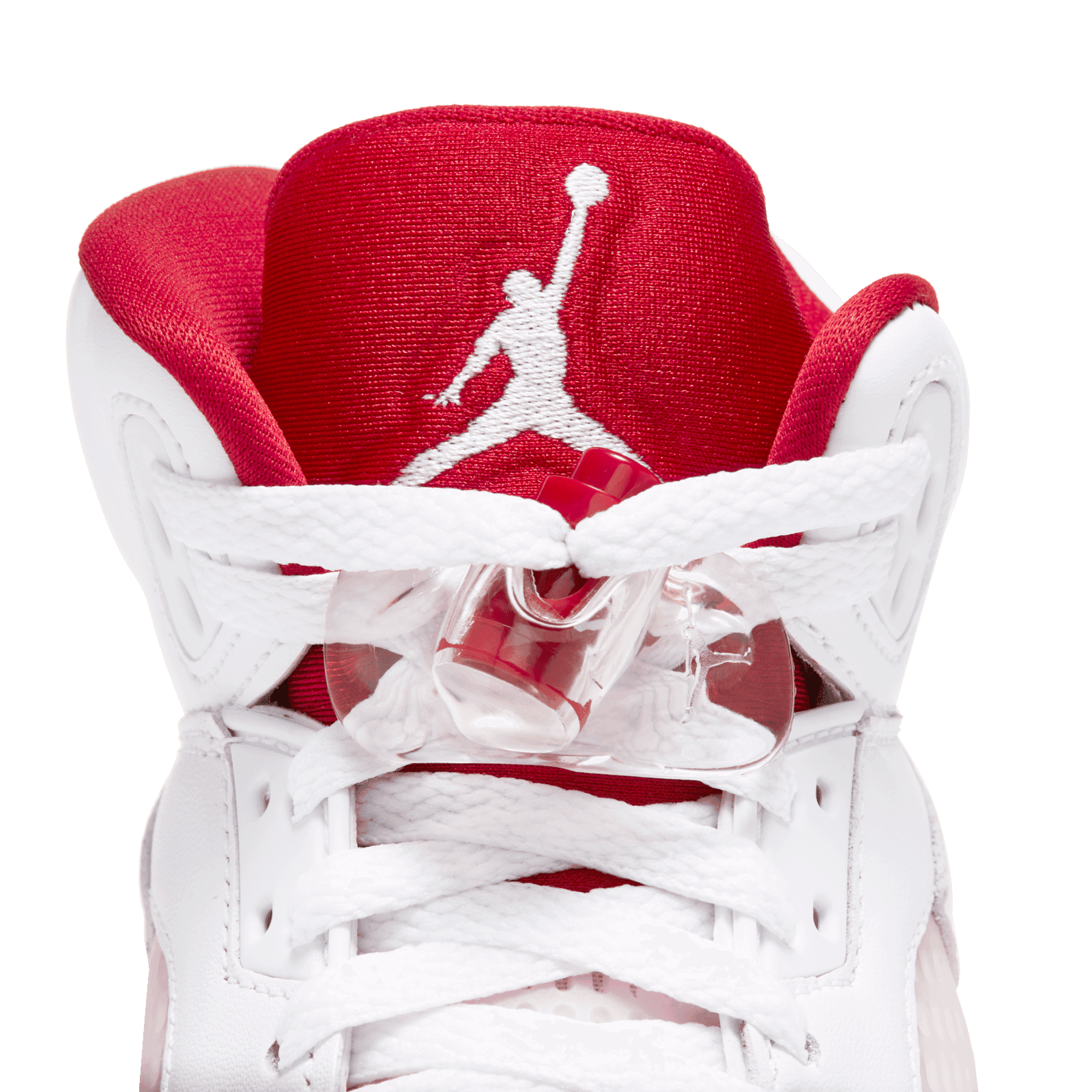 white and red jordan 5