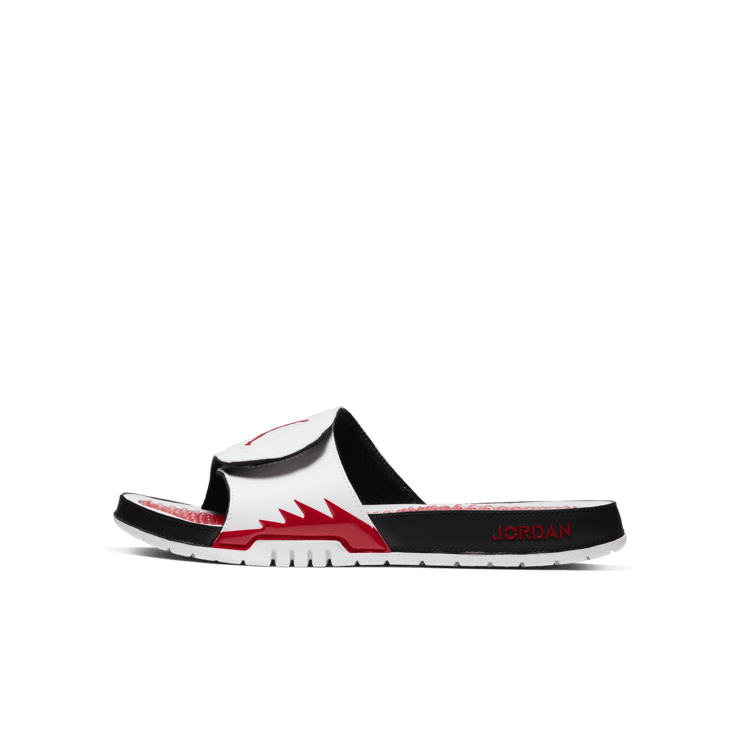 Air Jordan Hydro 5 Retro White Fire Red Angle 0