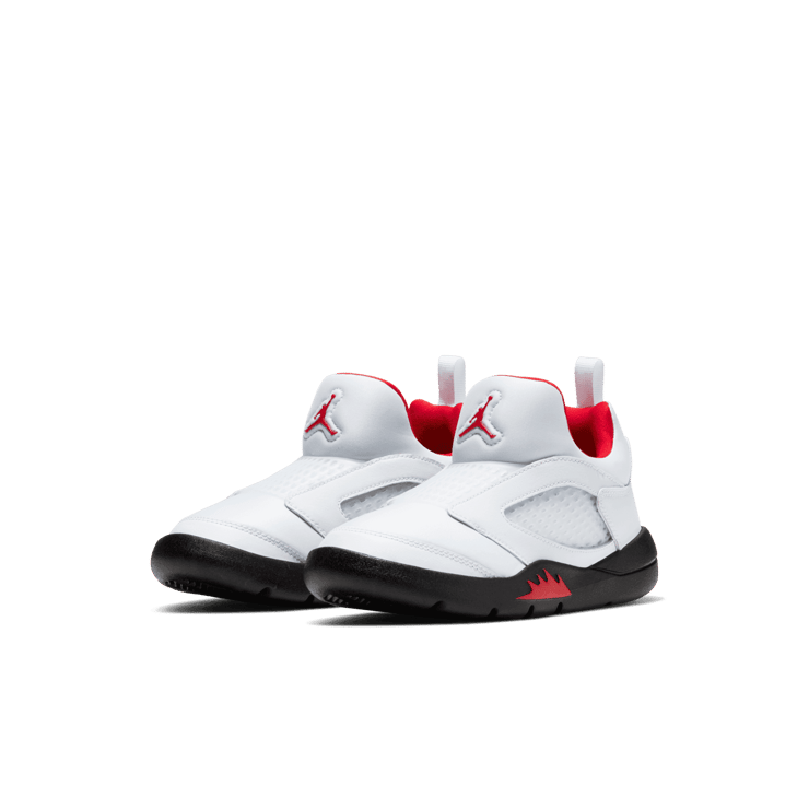 Air Jordan 5 Retro Little Flex White Black University Red (PS) Angle 2