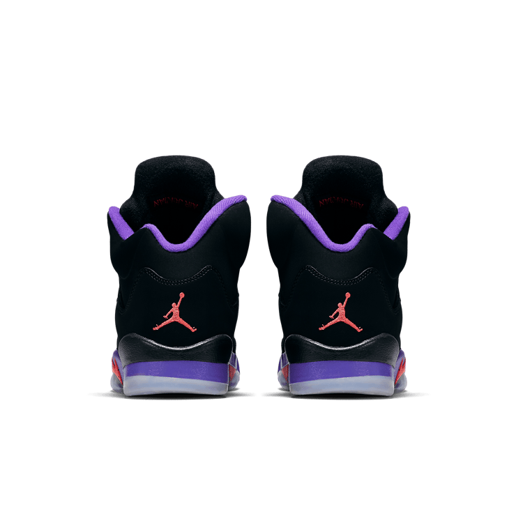 Purple Tongue Air Jordan Black Red Purple Jordan Retro Top (GS