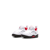 Air Jordan 5 Retro Little Flex White Black University Red (TD) Angle 2