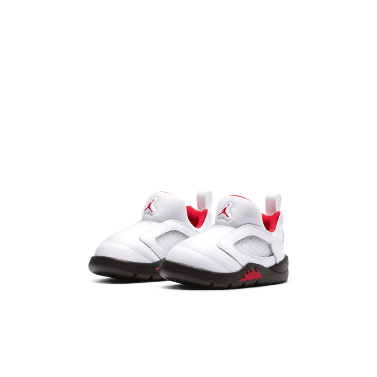 Air Jordan 5 Retro Little Flex White Black University Red (TD) Angle 2
