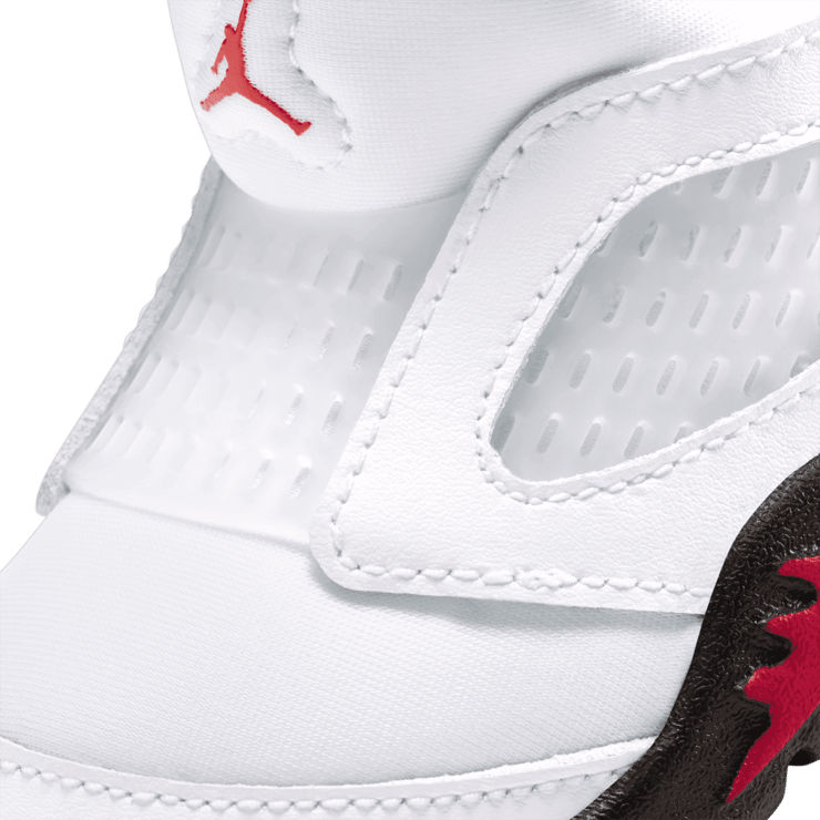 Air Jordan 5 Retro Little Flex White Black University Red (TD) Angle 4