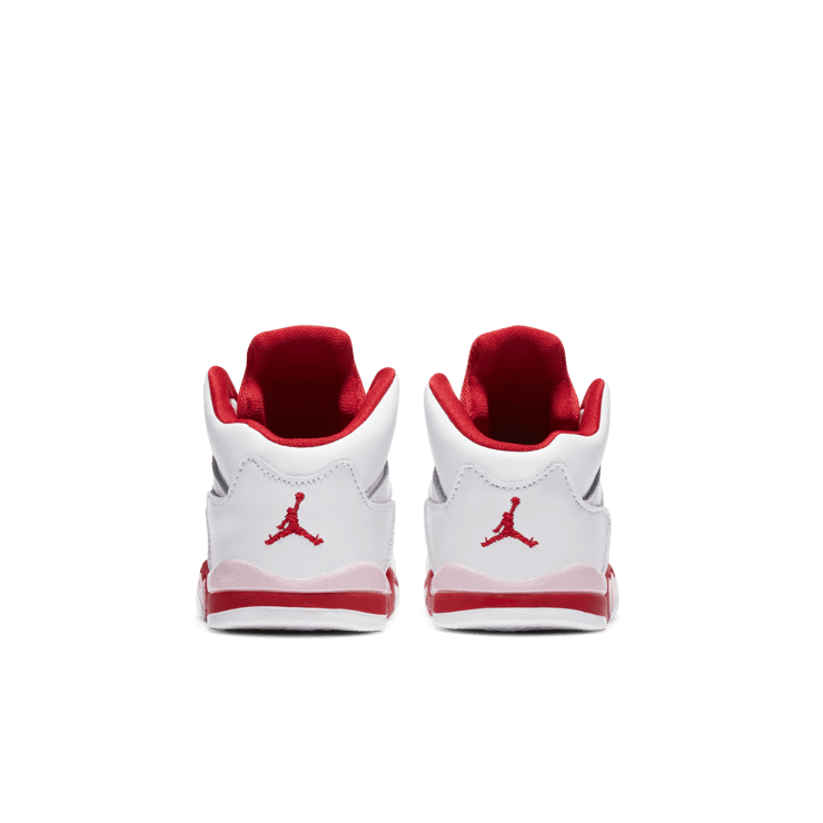 Air Jordan 5 Retro White Pink Red (TD) Angle 3