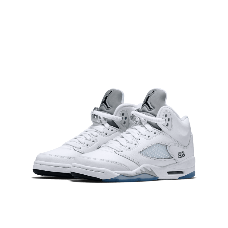 Air Jordan 5 Retro Metallic White (2015) (GS) Angle 2