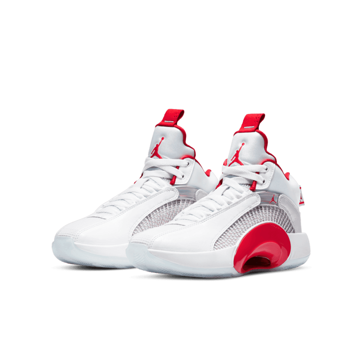 Air Jordan XXXV White Fire Red (GS) Angle 2