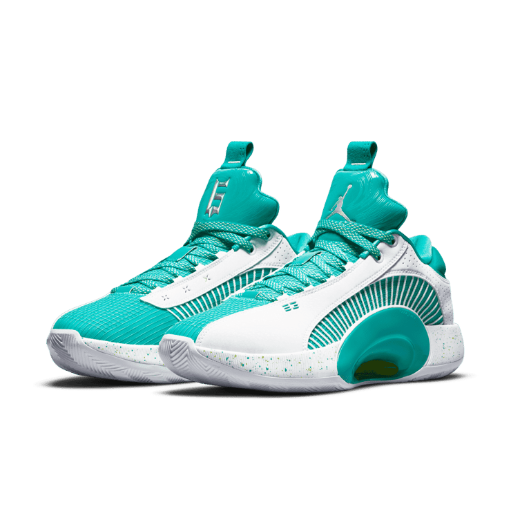 Air Jordan XXXV Guo Ailun Jade Green Angle 2