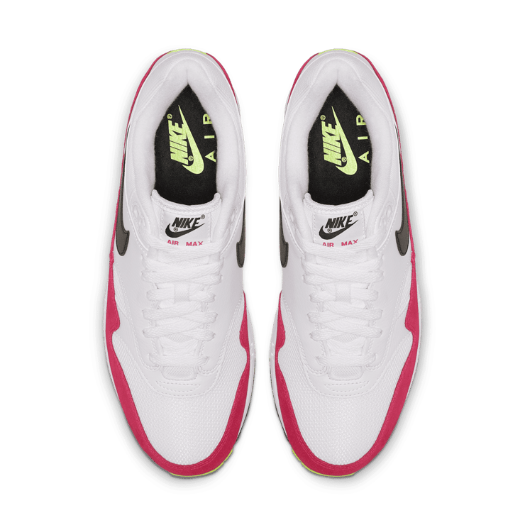 Nike Air Max 1 White Black Volt Rush Pink Angle 1