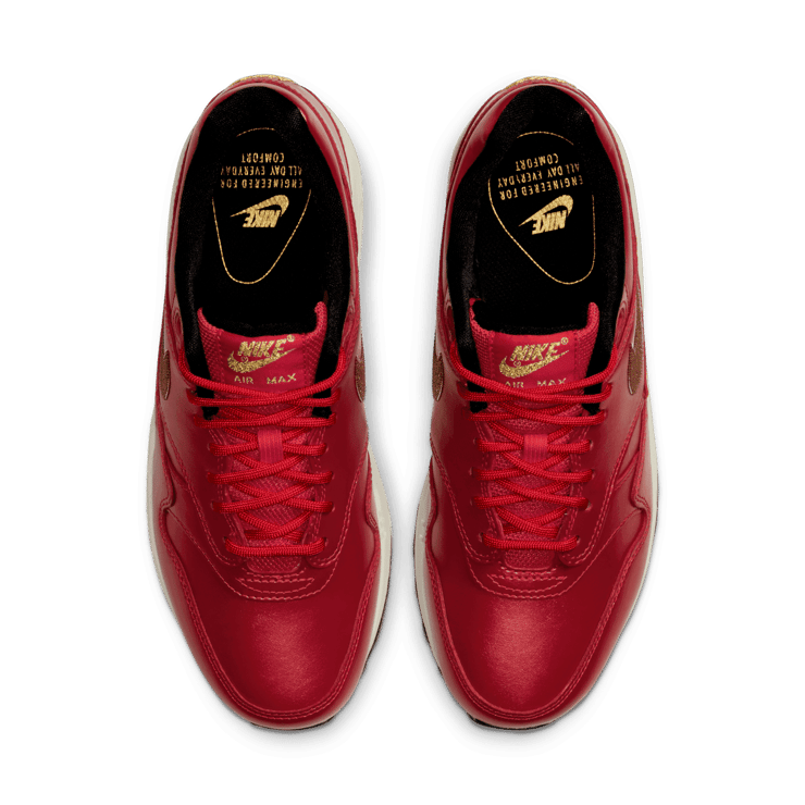 Nike Air Max 1 Red Gold Sequin (W) Angle 1