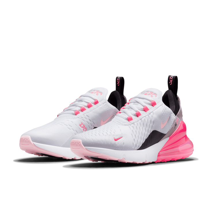 Nike Air Max 270 Essential White Pink Black (W) Angle 2