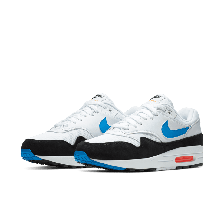 Nike Air Max 1 White Photo Blue Black Angle 2