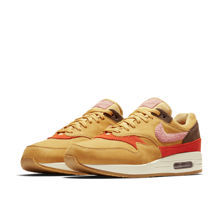 Nike Air Max 1 Crepe Wheat Gold Rust Pink Angle 2