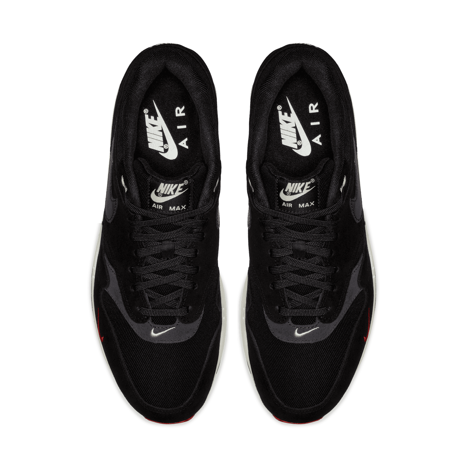 air max 1 mini swoosh black red
