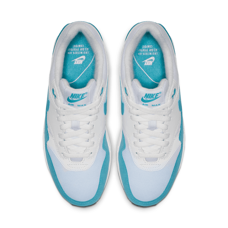 Nike Air Max 1 White Light Blue Fury (W) Angle 1