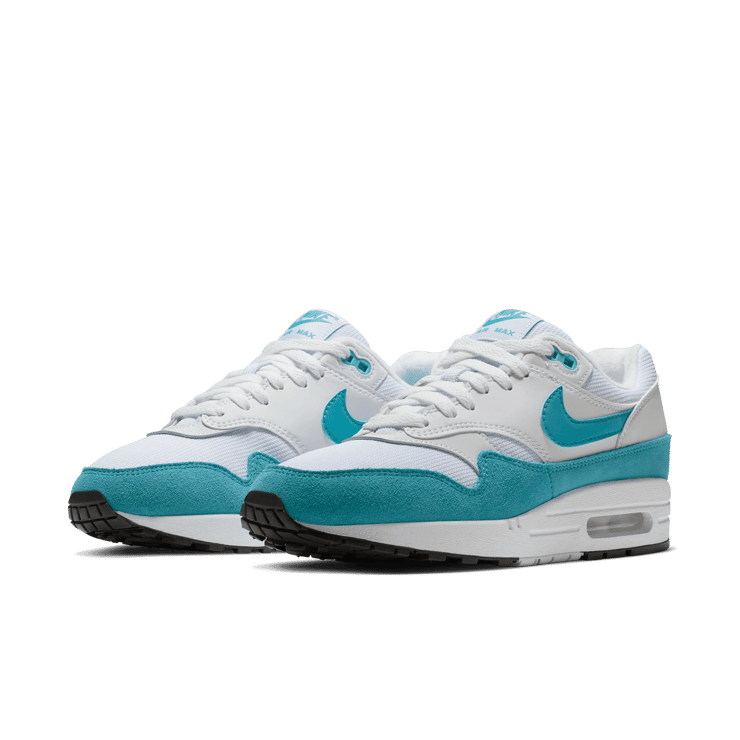 Nike Air Max 1 White Light Blue Fury (W) Angle 2