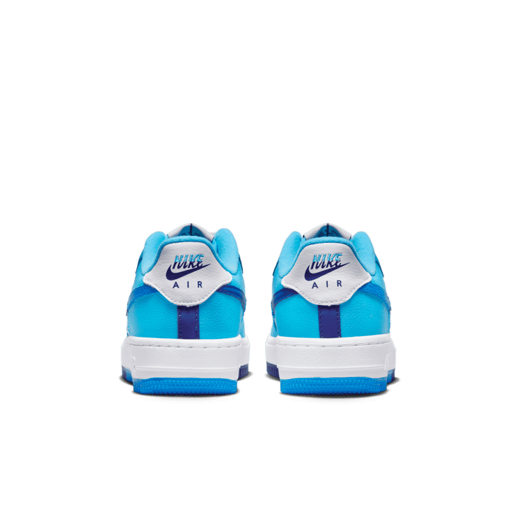 Nike Air Force 1 Low Split Light Photo Blue Deep Royal Blue (GS) Angle 3