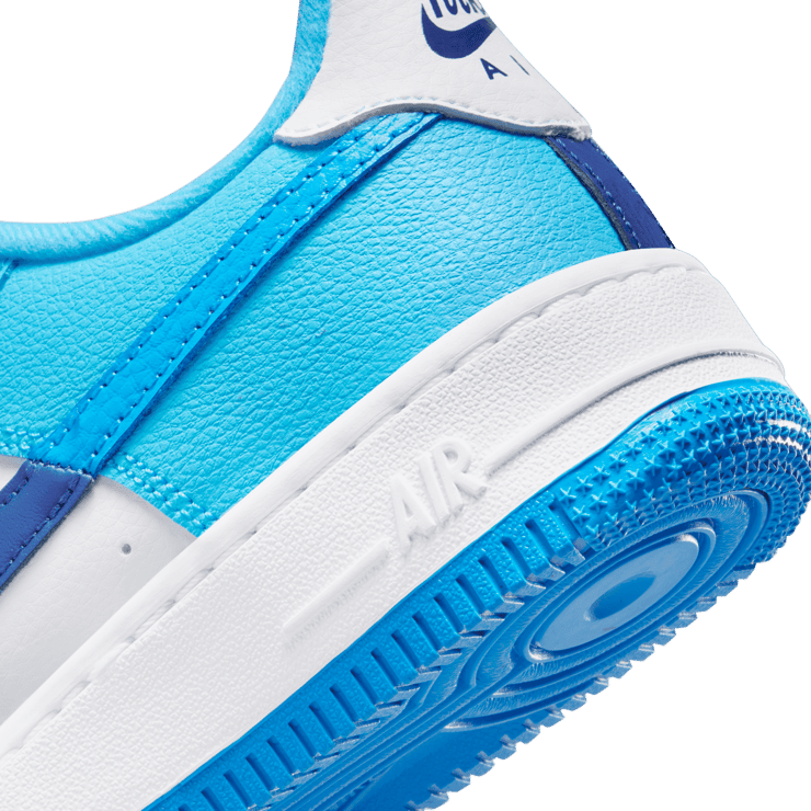 Nike Air Force 1 Low Split Light Photo Blue Deep Royal Blue (GS) Angle 5