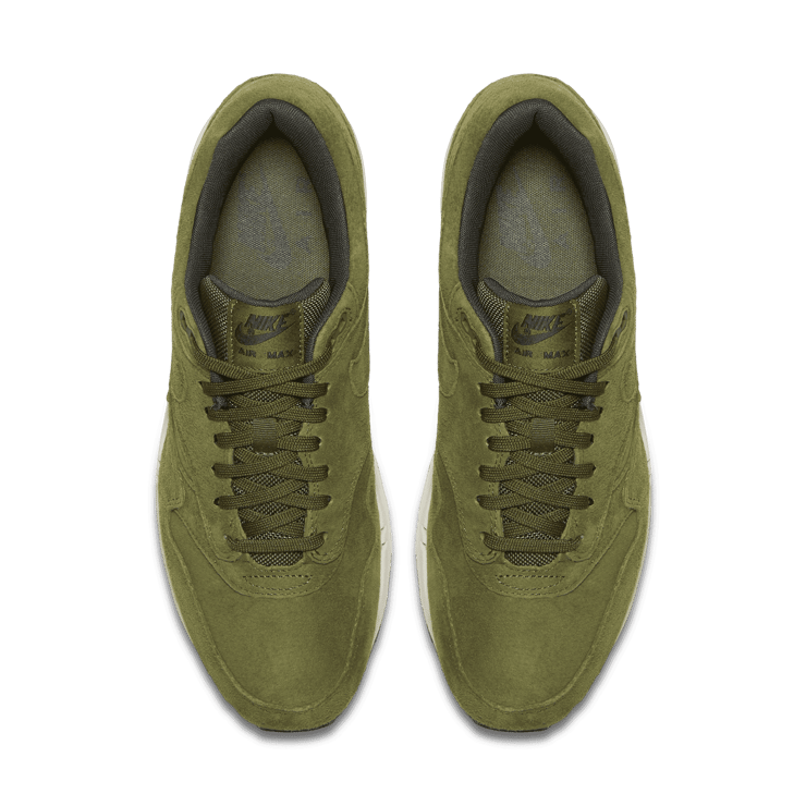 Nike Air Max 1 Olive Canvas Suede Angle 1