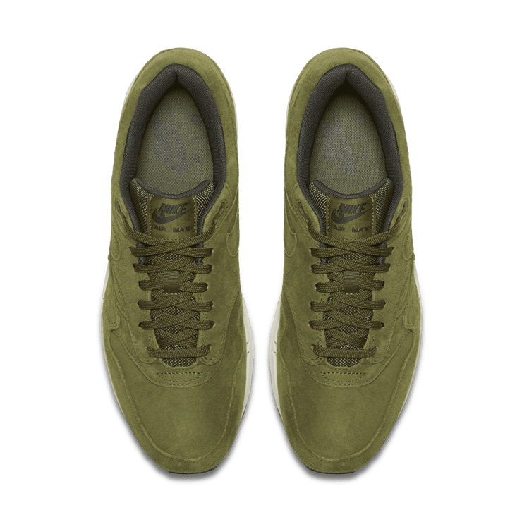 Nike Air Max 1 Olive Canvas Suede Angle 1