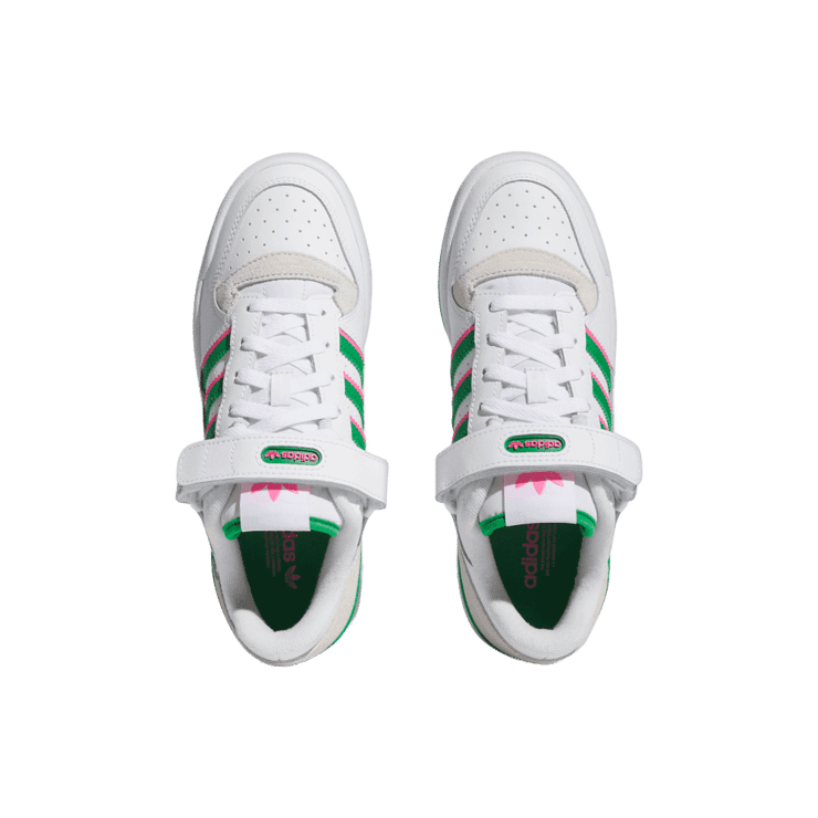 adidas Forum Low White Green Lucid Pink (W) Angle 0