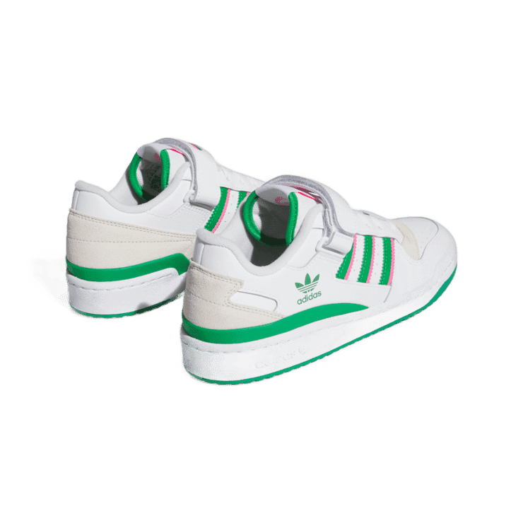 adidas Forum Low White Green Lucid Pink (W) Angle 3