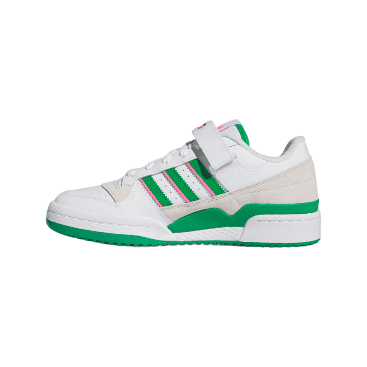 adidas Forum Low White Green Lucid Pink (W) Angle 4