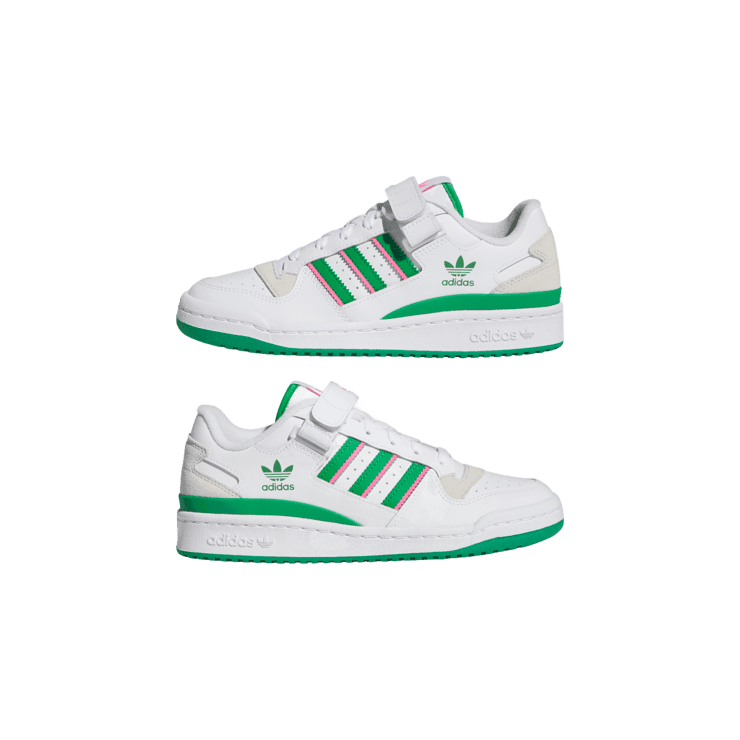 adidas Forum Low White Green Lucid Pink (W) Angle 5