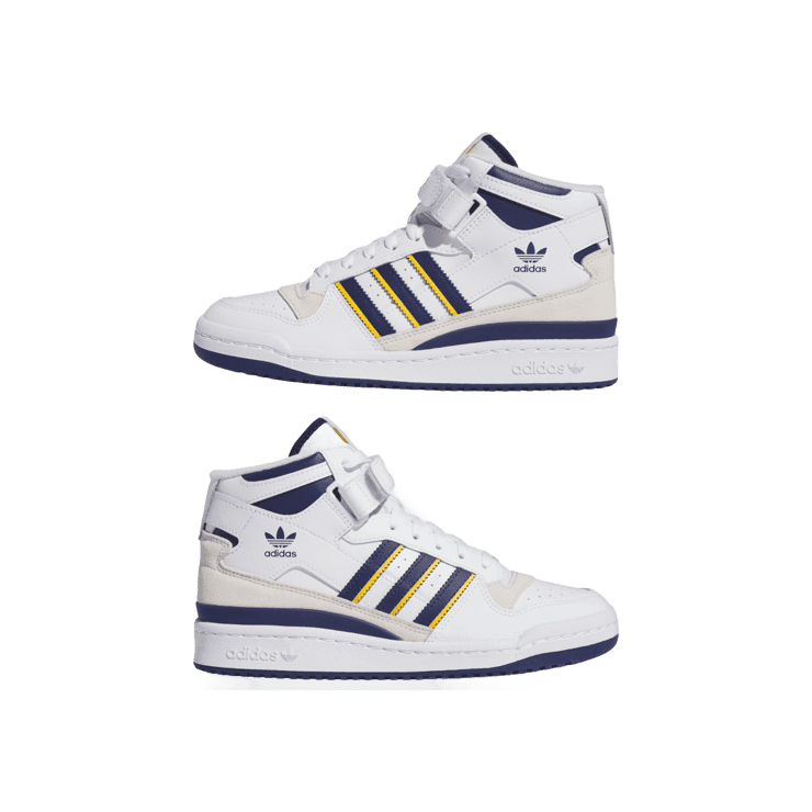 adidas Forum Mid Cloud White Dark Blue (W) Angle 5