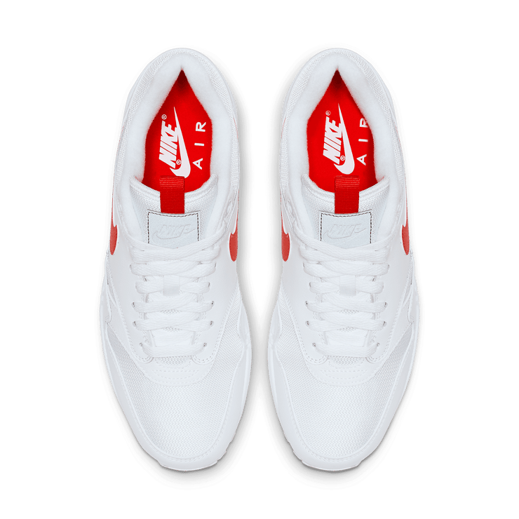 Nike Air Max 1 Tongue Tab White Team Orange Angle 1