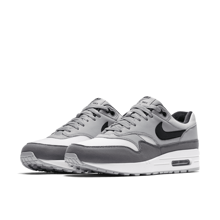 Nike Air Max 1 White Black Wolf Grey Angle 2