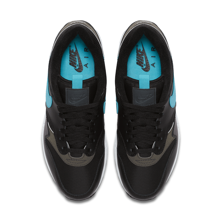 Nike Air Max 1 Tongue Tab Black Blue Fury Angle 1