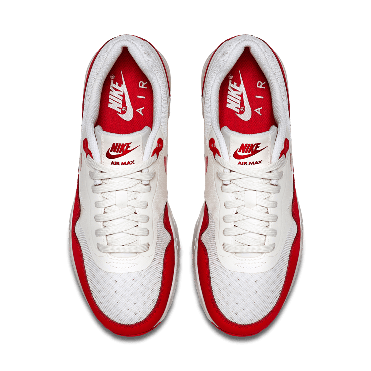 Nike Air Max 1 Sail Challenge Red Angle 1