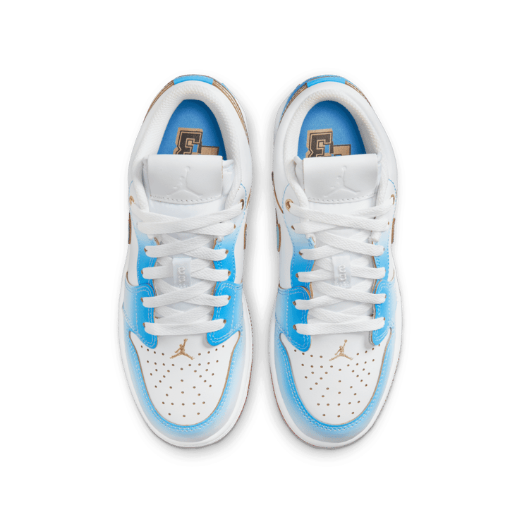 Air Jordan 1 Low SE White Game Royal University Blue (GS) Angle 1