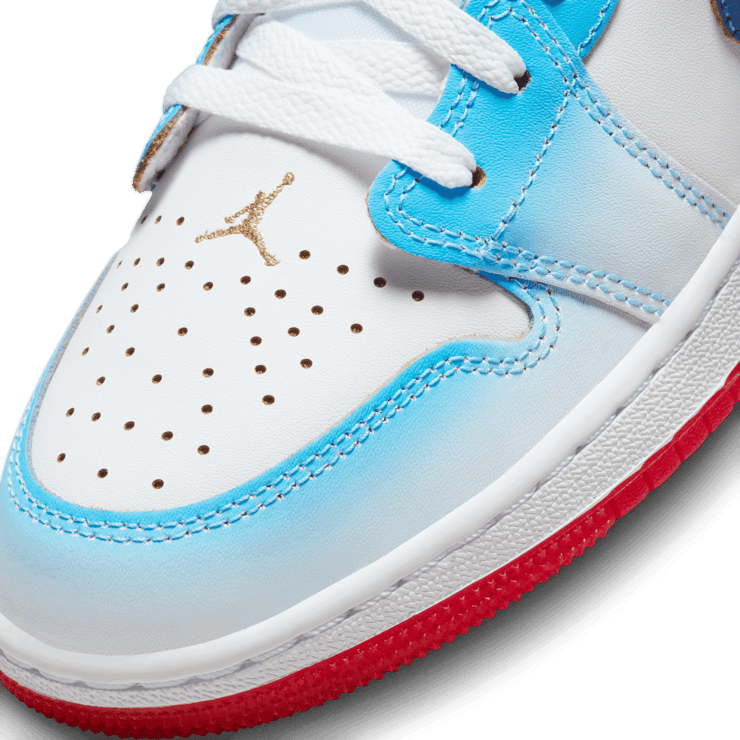 Air Jordan 1 Low SE White Game Royal University Blue (GS) Angle 4