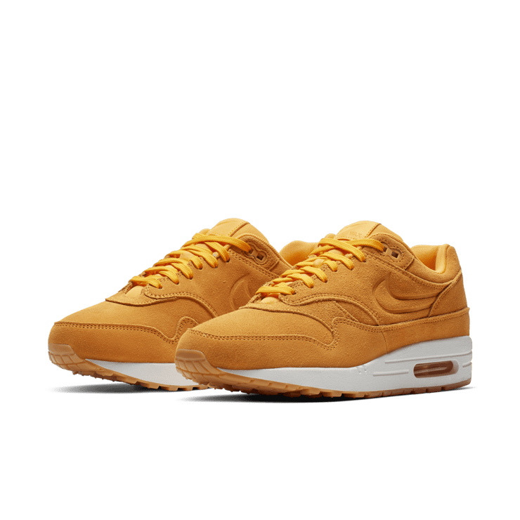 Nike Air Max 1 PRM University Gold Suede (W) Angle 2